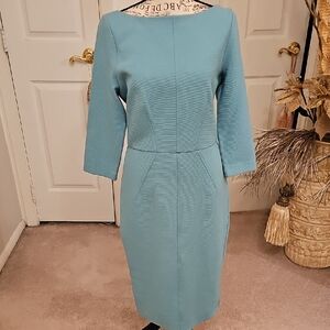 Boden Teal Long Sleeve Dress